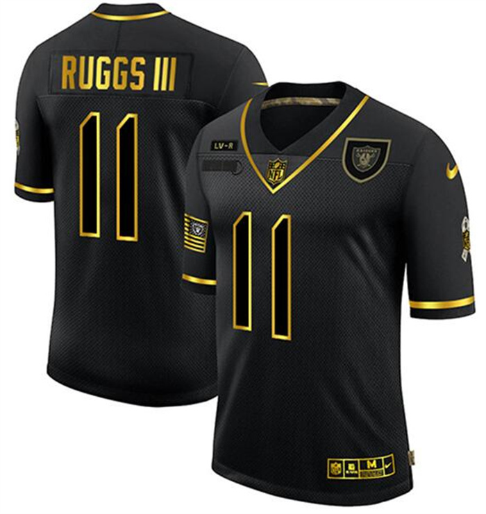 Men's Las Vegas Raiders Customized 2020 Black/Gold Salute To Service Limited Stitched Jersey Men's Las Vegas Raiders Customized 2020 Black/Gold Salute To Service Limited Stitched Jersey